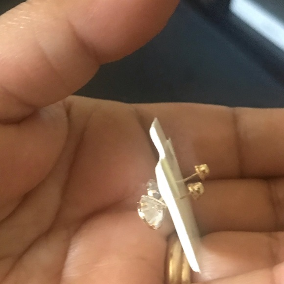 14k Yellow Gold 6mm(.84ct) Stud Earrings Bezel Set - Picture 4 of 5